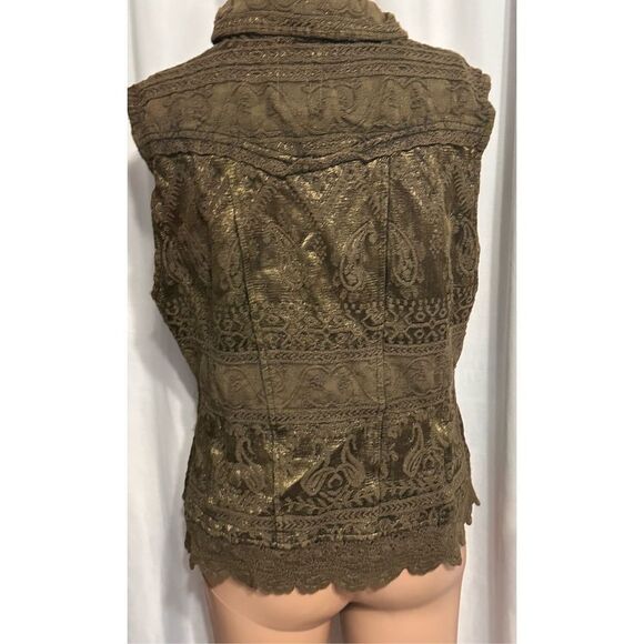 GREAT CONDITION Vintage Flashback Brown Tapestry Vest Women's Large - Picture 2 of 6